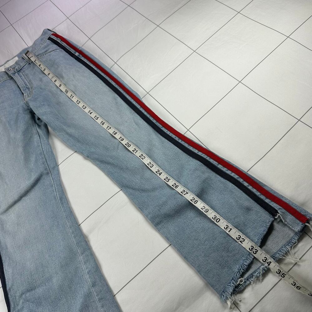 MOTHER Light Blue Jeans with Red Stripe - Picture 11 of 12